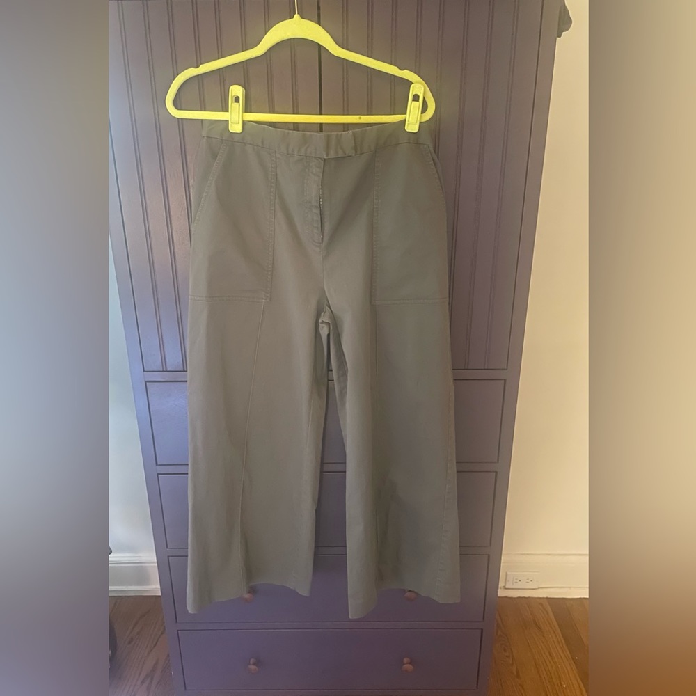 Twill crop pants